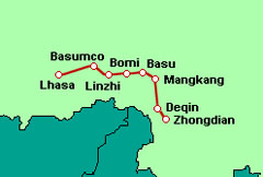 �berland von Shangri-La nach Tibet (S�droute)